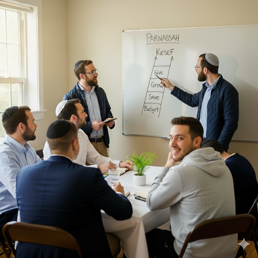 Kesef team discussing financial education